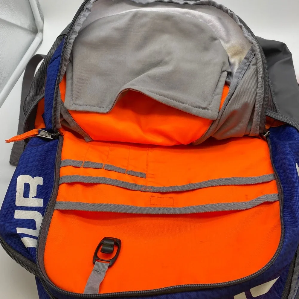 Under Armour Storm 1 Backpack Mens OS Blue Orange Grey HeatGear Laptop Sleeve